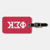 Phi Sigma Kappa Buchstaben Gepäckanhänger (Vorderseite horizontal)