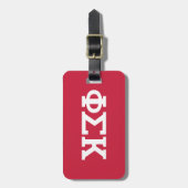 Phi Sigma Kappa Buchstaben Gepäckanhänger (Vorderseite vertikal)
