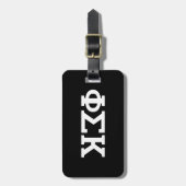 Phi Sigma Kappa Buchstaben Gepäckanhänger (Vorderseite vertikal)