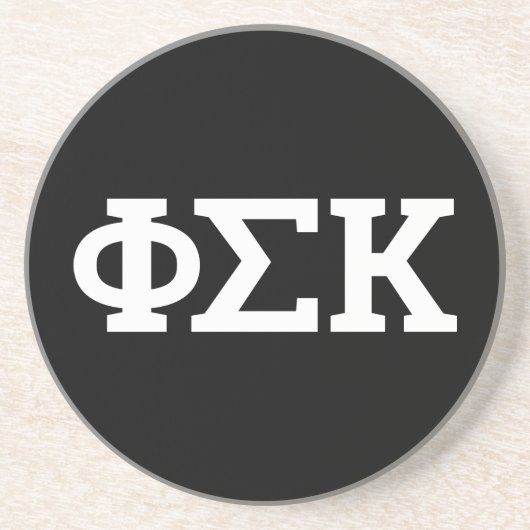Phi Sigma Kappa Buchstaben Getränkeuntersetzer (Vorne)