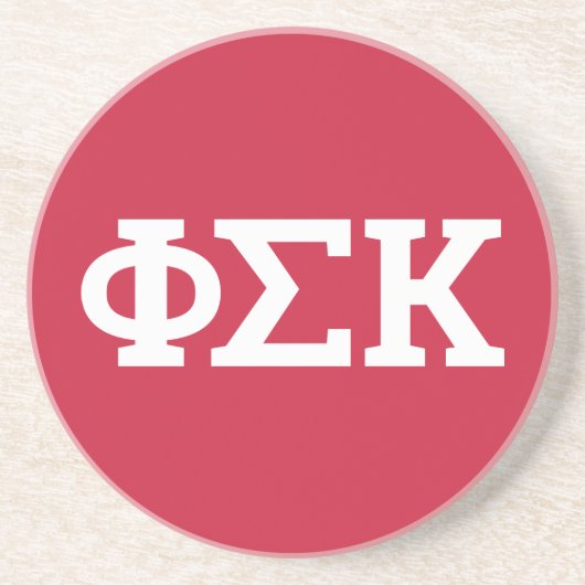 Phi Sigma Kappa Buchstaben Getränkeuntersetzer (Vorne)