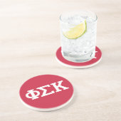 Phi Sigma Kappa Buchstaben Getränkeuntersetzer (Seite)