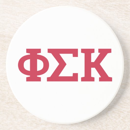 Phi Sigma Kappa Buchstaben Getränkeuntersetzer (Vorne)