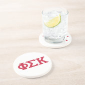 Phi Sigma Kappa Buchstaben Getränkeuntersetzer (Seite)