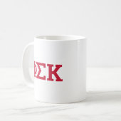 Phi Sigma Kappa Buchstaben Kaffeetasse (Vorderseite Links)
