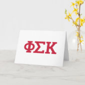 Phi Sigma Kappa Buchstaben Karte (Gelbe Blume)