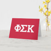 Phi Sigma Kappa Buchstaben Karte (Gelbe Blume)