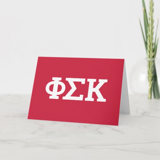 Phi Sigma Kappa Buchstaben Karte (Vorderseite)