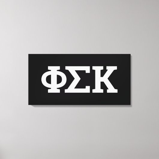 Phi Sigma Kappa Buchstaben Leinwanddruck (Vorderseite)