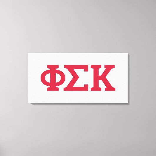 Phi Sigma Kappa Buchstaben Leinwanddruck (Vorderseite)