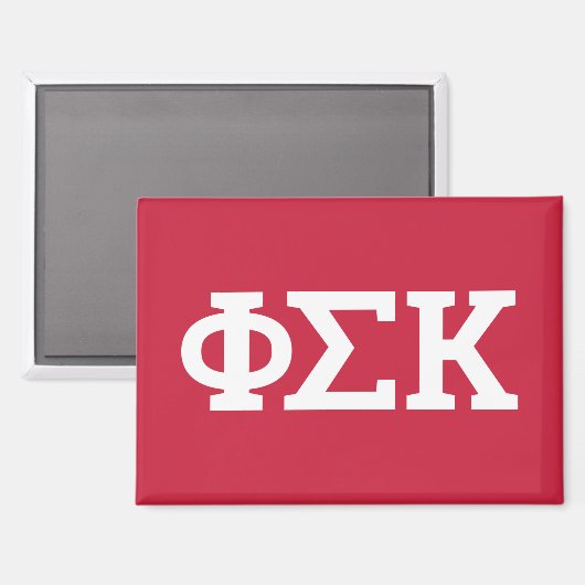 Phi Sigma Kappa Buchstaben Magnet (Vorderseite/Rückseite)