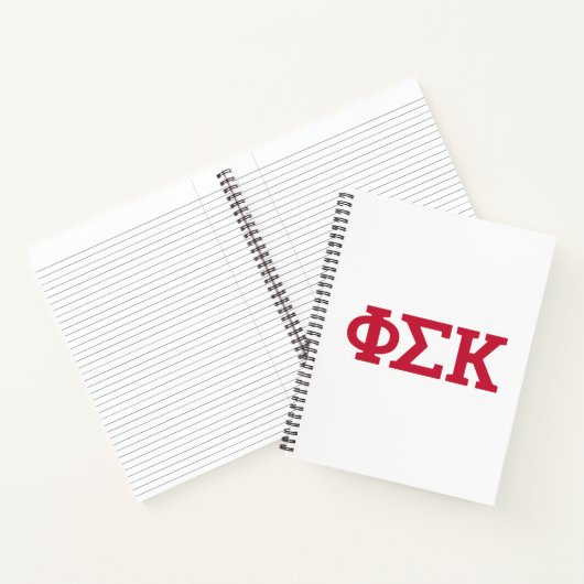Phi Sigma Kappa Buchstaben Notizblock (Innenseite)
