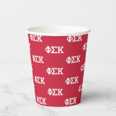 Phi Sigma Kappa Buchstaben Pappbecher (Rückseite)