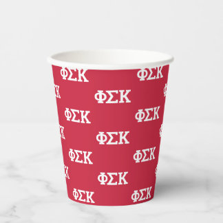 Phi Sigma Kappa Buchstaben Pappbecher