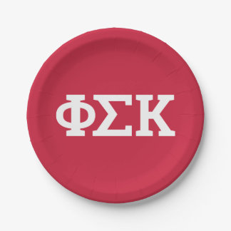Phi Sigma Kappa Buchstaben Pappteller