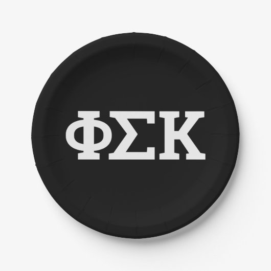 Phi Sigma Kappa Buchstaben Pappteller (Vorderseite)