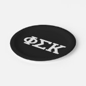 Phi Sigma Kappa Buchstaben Pappteller (Schrägansicht)