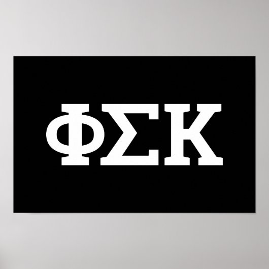 Phi Sigma Kappa Buchstaben Poster (Vorne)