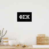 Phi Sigma Kappa Buchstaben Poster (Küche)