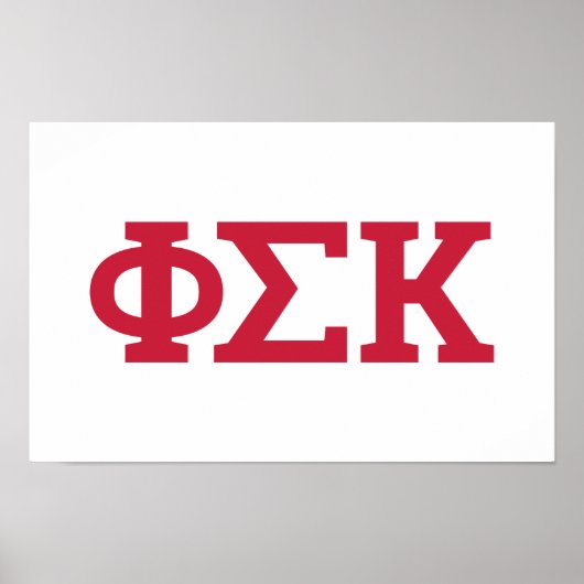 Phi Sigma Kappa Buchstaben Poster (Vorne)