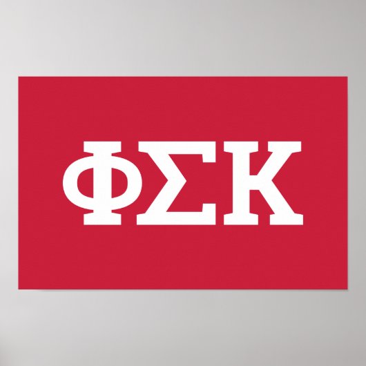 Phi Sigma Kappa Buchstaben Poster (Vorne)