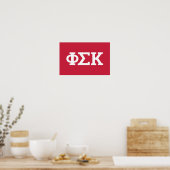 Phi Sigma Kappa Buchstaben Poster (Küche)