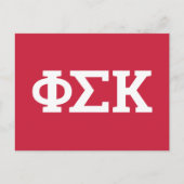 Phi Sigma Kappa Buchstaben Postkarte (Vorderseite)
