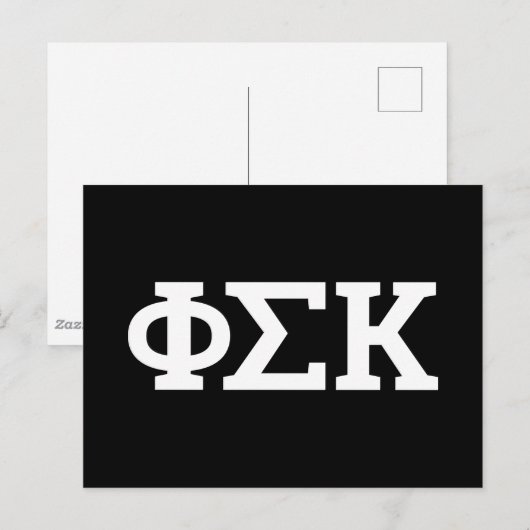 Phi Sigma Kappa Buchstaben Postkarte (Vorne/Hinten)
