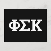 Phi Sigma Kappa Buchstaben Postkarte (Vorderseite)