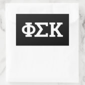 Phi Sigma Kappa Buchstaben Rechteckiger Aufkleber (Tasche)