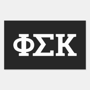 Phi Sigma Kappa Buchstaben Rechteckiger Aufkleber