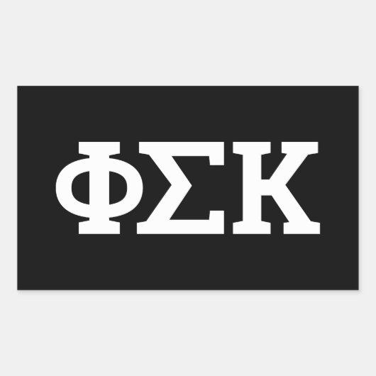 Phi Sigma Kappa Buchstaben Rechteckiger Aufkleber (Vorderseite)