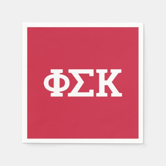 Phi Sigma Kappa Buchstaben Serviette (Vorderseite)