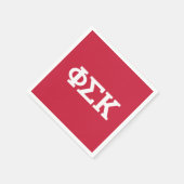 Phi Sigma Kappa Buchstaben Serviette (Ecke)