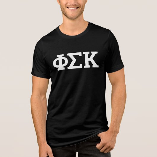 Phi Sigma Kappa Buchstaben Tri-Blend Shirt (Vorderseite)