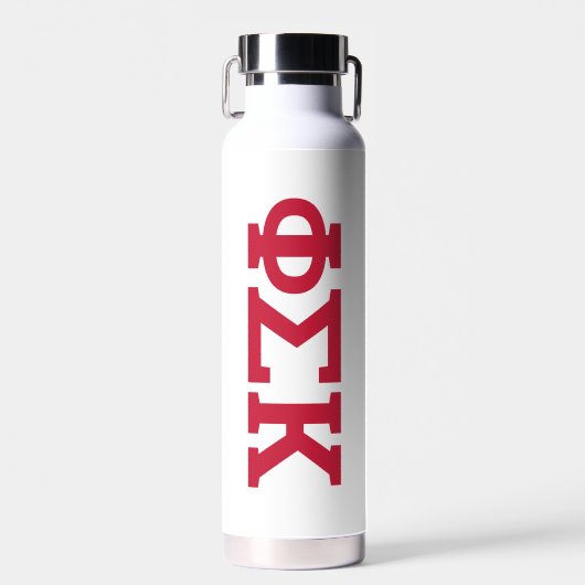 Phi Sigma Kappa Buchstaben Trinkflasche (Vorne)