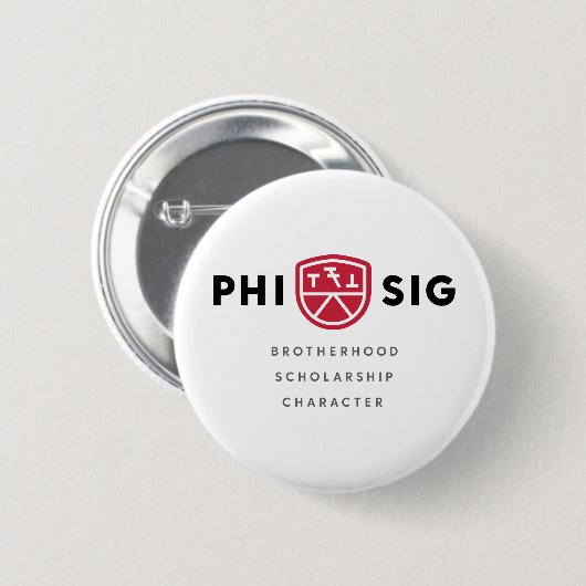Phi Sigma Kappa Grundsätze Button (Vorne & Hinten)