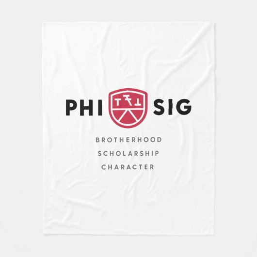 Phi Sigma Kappa Grundsätze Fleecedecke (Vorderseite)