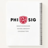 Phi Sigma Kappa Grundsätze Notizblock (Rückseite)