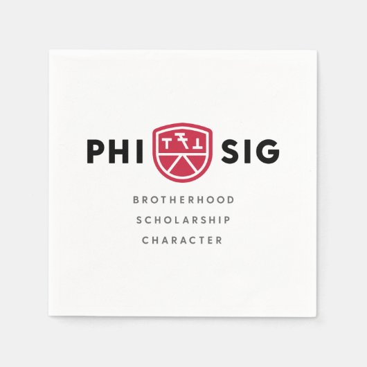 Phi Sigma Kappa Grundsätze Serviette (Vorderseite)