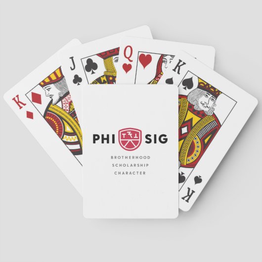 Phi Sigma Kappa Grundsätze Spielkarten (Rückseite)