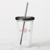Phi Sigma Kappa-Logo Acryltrinkbecher (Rückseite)