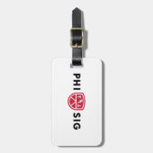 Phi Sigma Kappa-Logo Gepäckanhänger (Vorderseite vertikal)