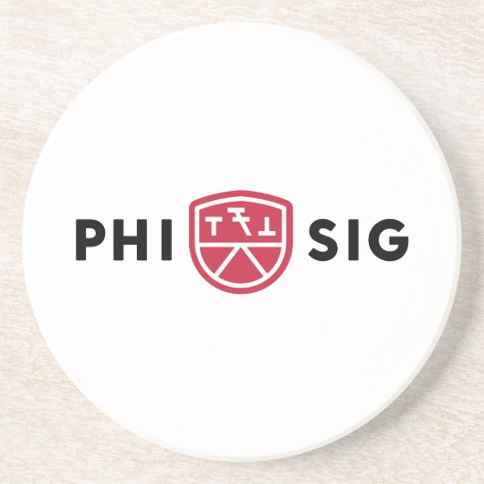 Phi Sigma Kappa-Logo Getränkeuntersetzer (Vorne)