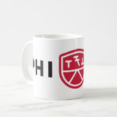 Phi Sigma Kappa-Logo Kaffeetasse (Vorderseite Links)