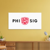 Phi Sigma Kappa-Logo Leinwanddruck (Insitu (Wohnzimmer))