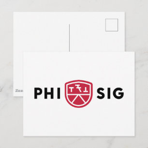 Phi Sigma Kappa-Logo Postkarte