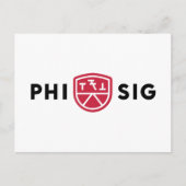 Phi Sigma Kappa-Logo Postkarte (Vorderseite)