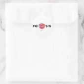 Phi Sigma Kappa-Logo Runder Aufkleber (Tasche)
