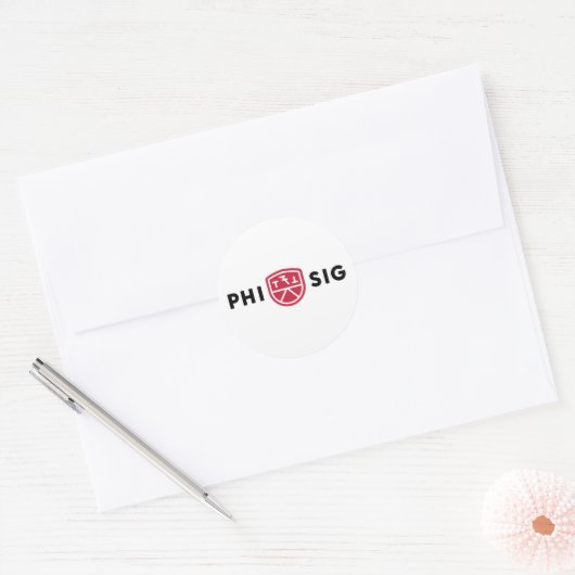 Phi Sigma Kappa-Logo Runder Aufkleber (Umschlag)